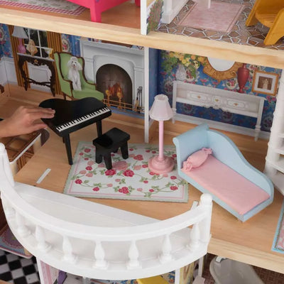 KidKraft Magnolia Mansion Dollhouse for 18 Inch Dolls w/ 13 Furniture Pieces