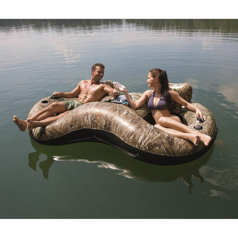 2) Bestway Realtree Lake Runner X2 2 Person Inner Tube, Camouflage | 92105E