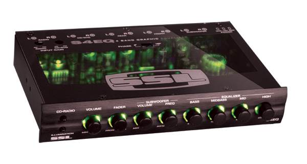 SOUNDSTORM S4EQ 4 Band Pre Amp Graphic Car Audio Stereo Equalizer EQ with Knob