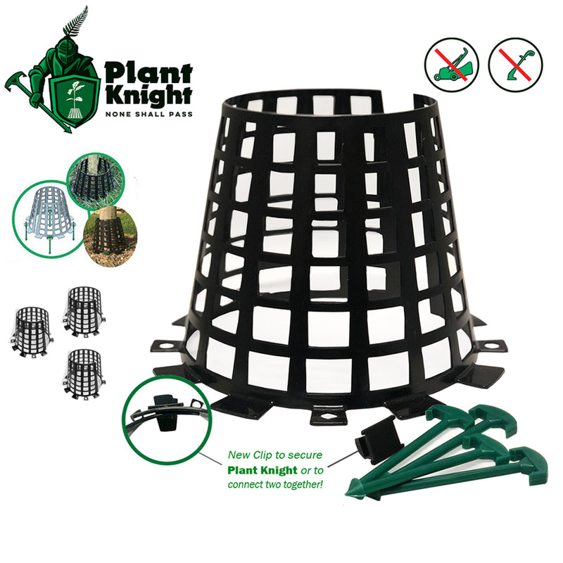 Plant Knight Tree and Plant Animal Prevention Protector Guard, 3 Pack (Orange)