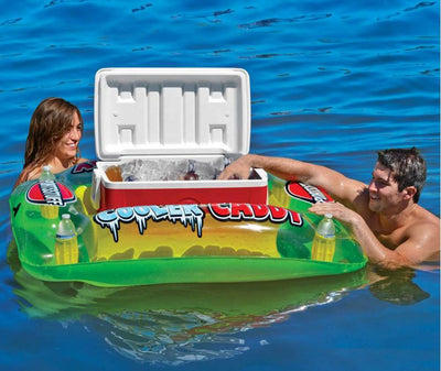 Airhead Rollin' River Inflatable Float Tube w/ Sportsstuff Drink Cooler Caddy