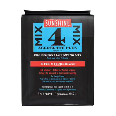 SunGro SUGRMIX4MYCO Sunshine #4 Compressed Pro Growth Mix w/Mycorrhizae, 3 Cu Ft