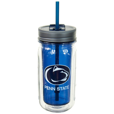 Cool Gear 16 Ounce Penn State Lions Plastic Mason Jar Water Bottle (2 Pack)