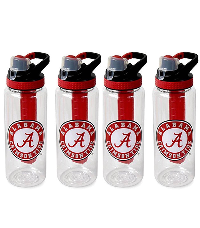 Cool Gear 32 Ounce Alabama Crimson Tide College Tailgate Water Bottle (4 Pack)
