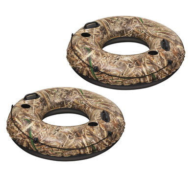 2) Bestway Real Tree 47 Inches Lake Runner Inner Tube, Camouflage | 92103E - VMInnovations