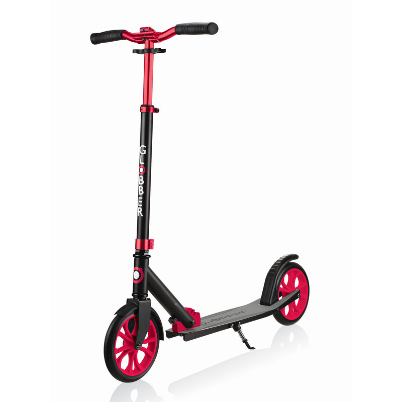 Globber NL 500-205 Foldable 2-Wheel Kick Scooter, Black and Red (For Parts)