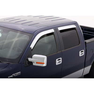 Auto Ventshade 684155 4 Piece Ventvisor Vehicle Side Window Deflector, Chrome