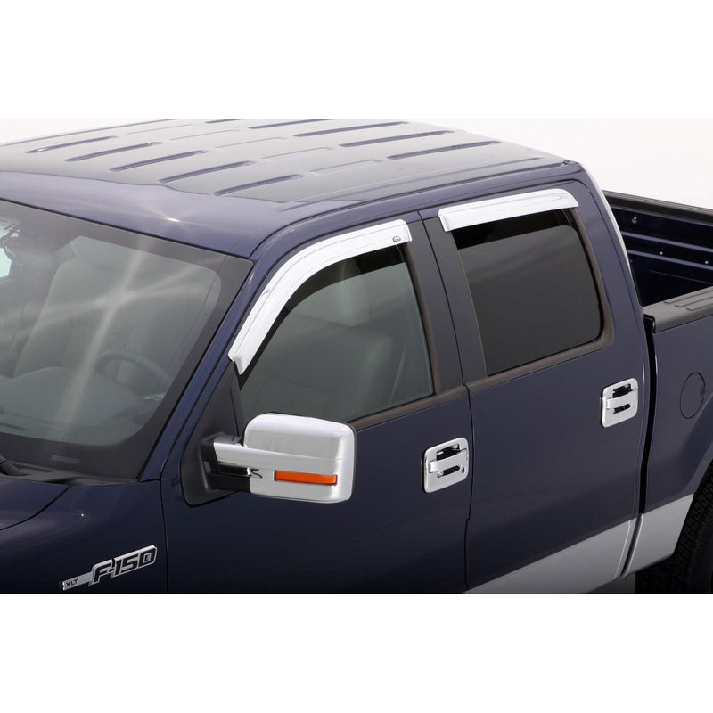 Auto Ventshade 684155 4 Piece Ventvisor Vehicle Side Window Deflector, Chrome