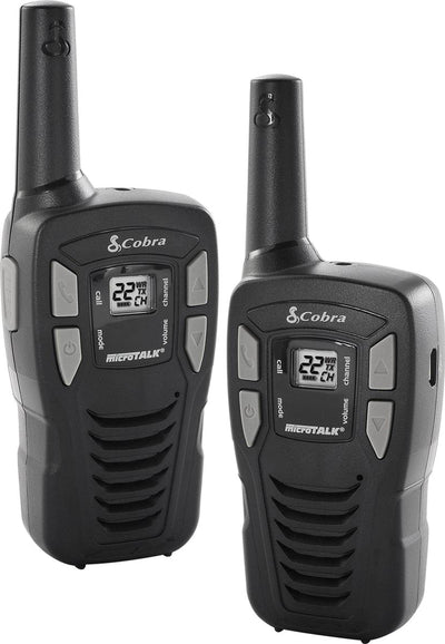 Pair of Cobra CX112 16 Mile 22ch FRS/GMRS Walkie Talkie 2-Way Radios - Open Box