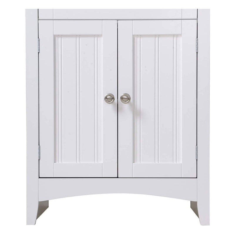 American Furniture Classics Microwave Kitchen Utility Cart Stand Cabinet, White