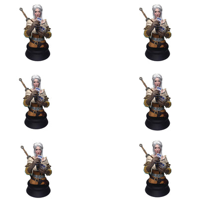 Dark Horse 8 Inch The Witcher 3 Wild Hunt Ciri Playing Gwent Resin Bust (6 Pack)