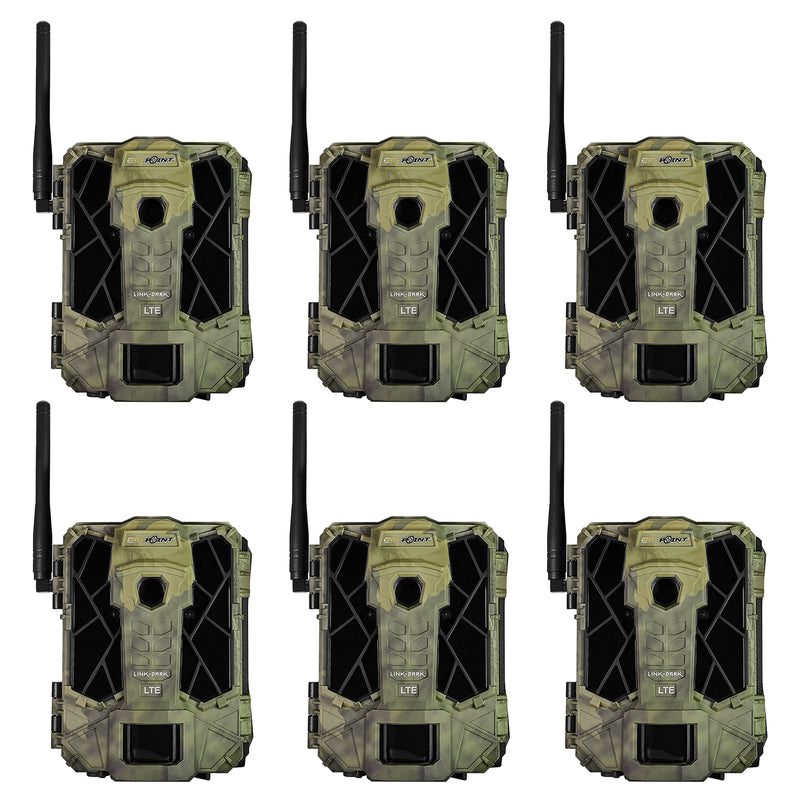 Spypoint 12MP NoGlow 4G LTE Cellular Video Hunting Game Trail Camera (6 Pack)