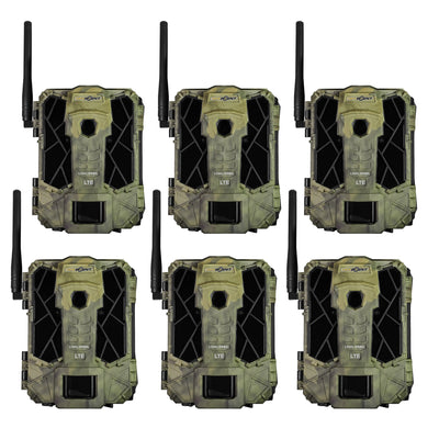 SPYPOINT 12MP No Glow 4G LTE Cellular Video Hunting Game Trail Camera (6 Pack)