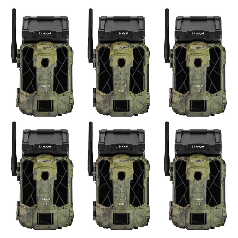 SPYPOINT LINK-S-V 12MP Solar Cellular HD Video Hunting Trail Camera (6 Pack)