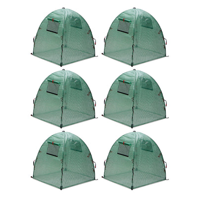 NuVue 24044 Vueshield Greenhouse w/ 4 Stakes and Roll Up Screen Windows (6 Pack)