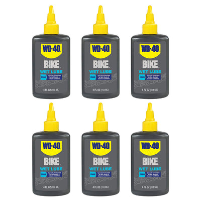 WD-40 BIKE 4 Ounce Wet and Muddy Condition Bike Chain Lubricant (6 Pack)