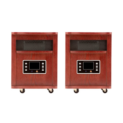 Haier 5,200 BTU Infrared Space Heater with Cherry Finish, 2 Pack | HHC15CPCW