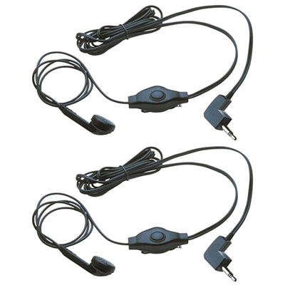 Cobra 35-Mile Walkie Talkies Refurbished + Earbud & Microphone Headsets (2 Pack)