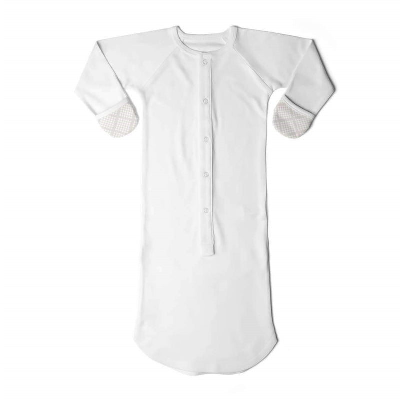 Goumikids Baby Gown Bamboo Sleepsack Pajama Clothes, 3-6M Cream (Open Box)