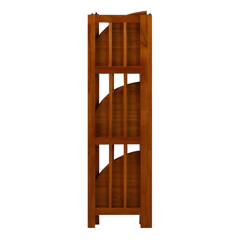 Casual Home 315-15 Wooden Mission 4 Shelf Corner Folding Bookcase, Honey Oak
