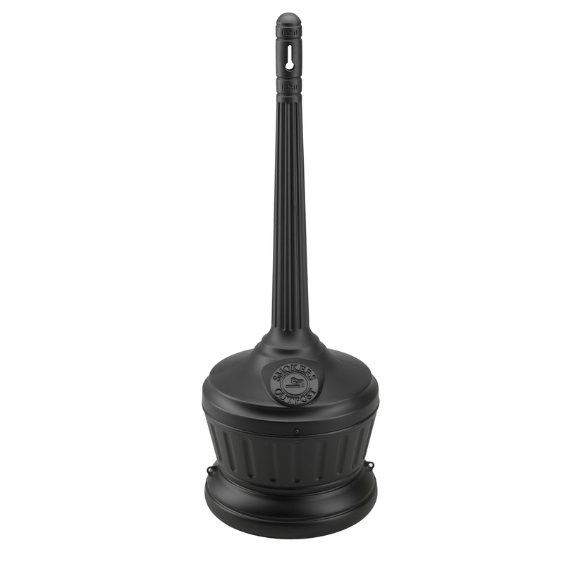 Commercial Zone 711301 Smoker’s Outpost Standard Cigarette Receptacle, Black