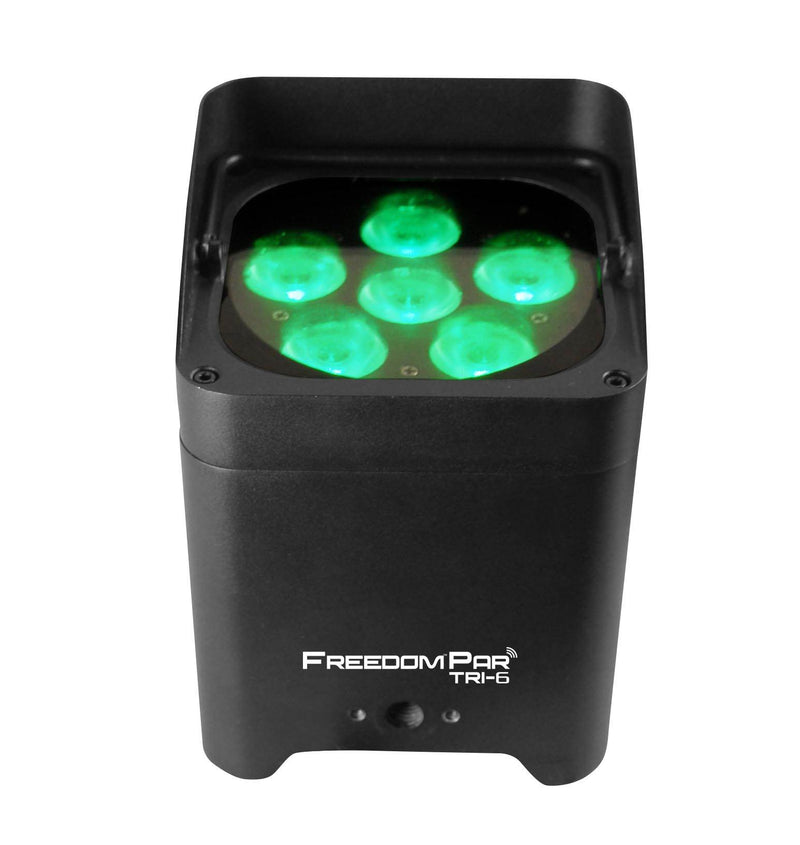 Chauvet DJ Freedom Par Tri-6 Wireless Battery RGB LED Wash Light Effect (2 Pack)