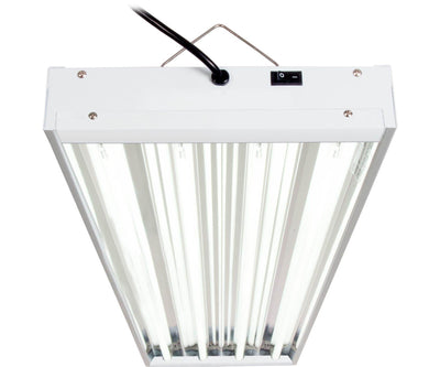 Agrobrite T5 216W 4' 4-Tube Grow Light Fixture w/ Fluorescent Lamps (For Parts)