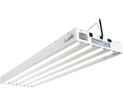 Agrobrite T5 216W 4' 4-Tube Grow Light Fixture w/ Fluorescent Lamps (For Parts)