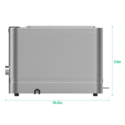 Vremi VRM010011N Retro Stainless Steel Countertop Wide Slot 2 Slice Toaster