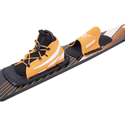 HO Skis Burner 61-Inch Waterskiing Combo Skis w/ Trainer Bar Bindings, Orange
