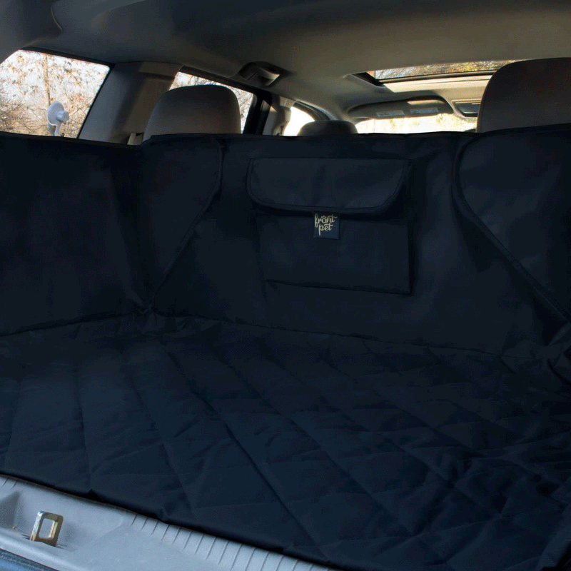 FrontPet XLarge Adjustable Padded Quilt Interior Cargo Cover Pet Liner, Black