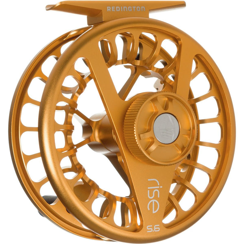 Redington Rise Powerful Solid Ambidextrous Angler 9/10 Fly Fishing Reel, Amber
