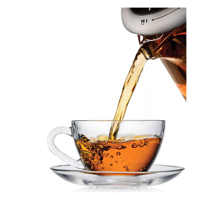 Chefman 1.5 Liter Stainless Steel Electric Glass Kettle Tea Infuser (Open Box)