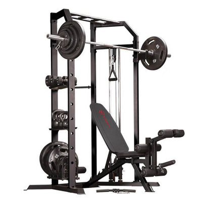 Marcy Olympic Strength Cage System and Multipurpose Utility Slant Board Bench