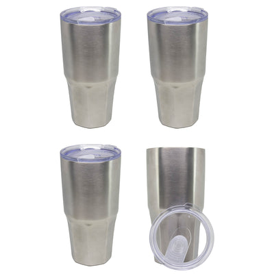 Insulated Stainless Steel 30 oz. Travel Beverage Tumbler Coffee Thermos, 4 Pack
