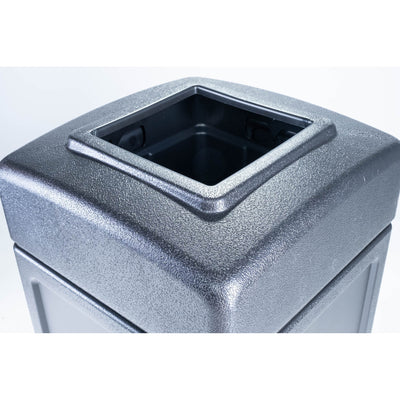 Commercial Zone Open-Top Square 42 Gallon Waste Trash Container, Black(Open Box)