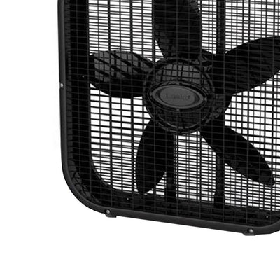 Lasko 3 Speed Save Smart 20 Inch Box Fan with Easy Carry Handle, Black | B20401