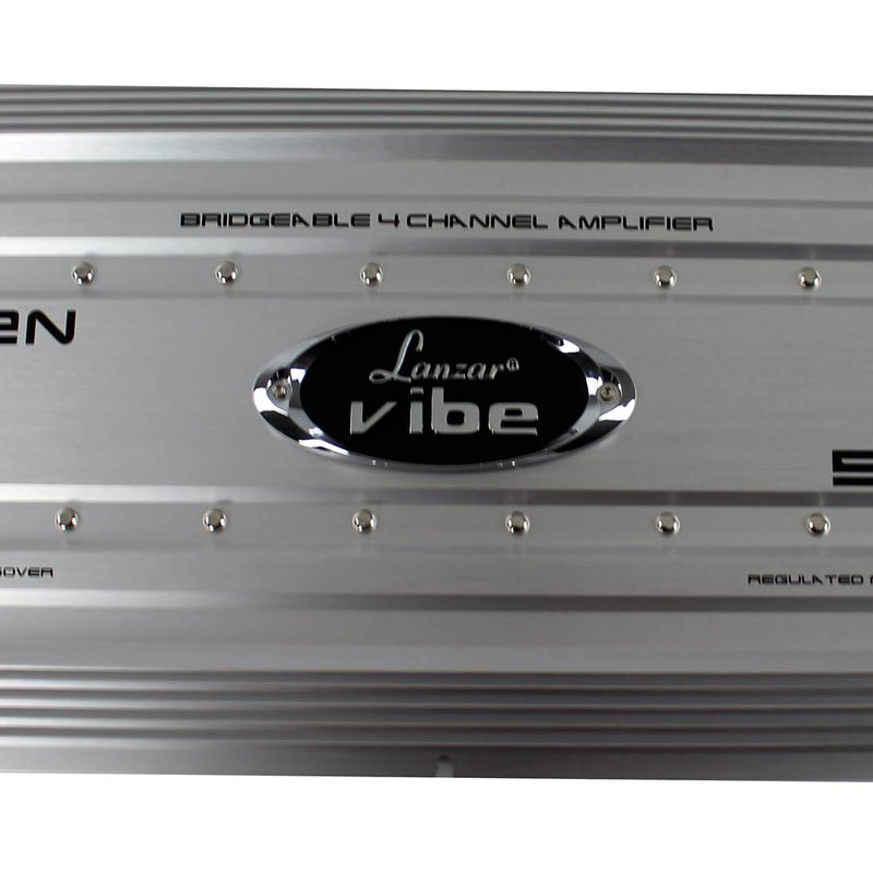 Lanzar 5000 Watt 4 Channel Bridgeable Car Audio Amplifier + 0 Gauge Wiring Kit