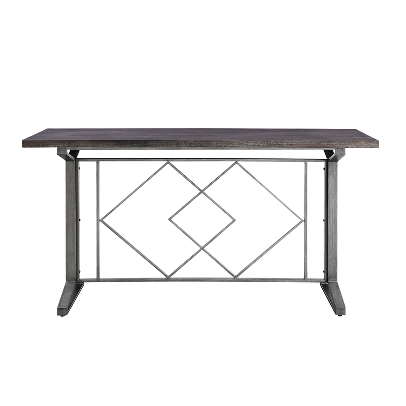 ACME Furniture Evangeline Kitchen Counter Height Dining Table, Salvaged Brown