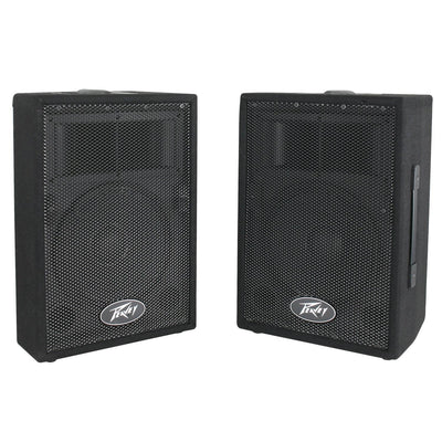 Peavey DJ 2-Way PA Speaker System (2 Speakers) + Stands with Cable Kit (2 Pack)