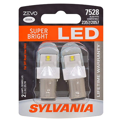 Sylvania Zevo 7528 White LED Bright Interior Exterior Mini Light Bulb, 2 Pack