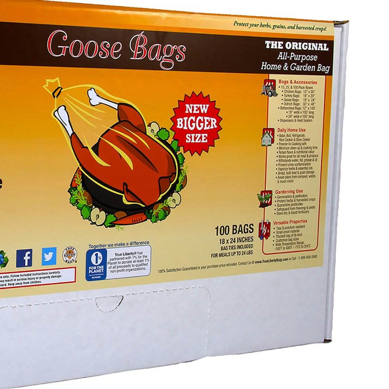 True Liberty Home & Garden Freezer Preservation Goose Bags, 100 Pack | TLBG100