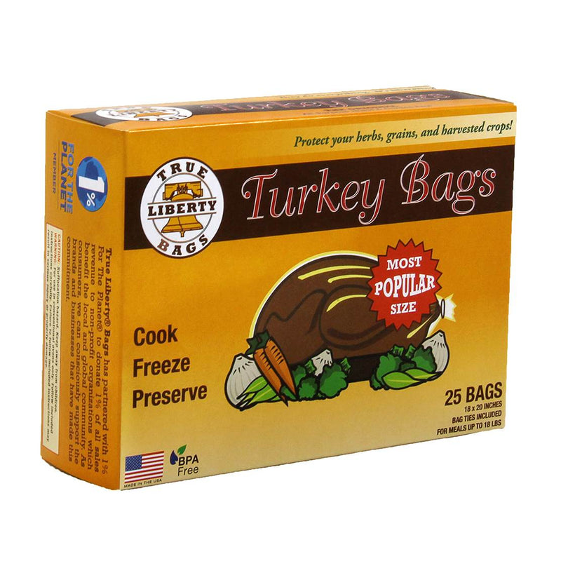 True Liberty Home & Garden Freezer Preservation Turkey Bags, 25 Pack | TLBT25