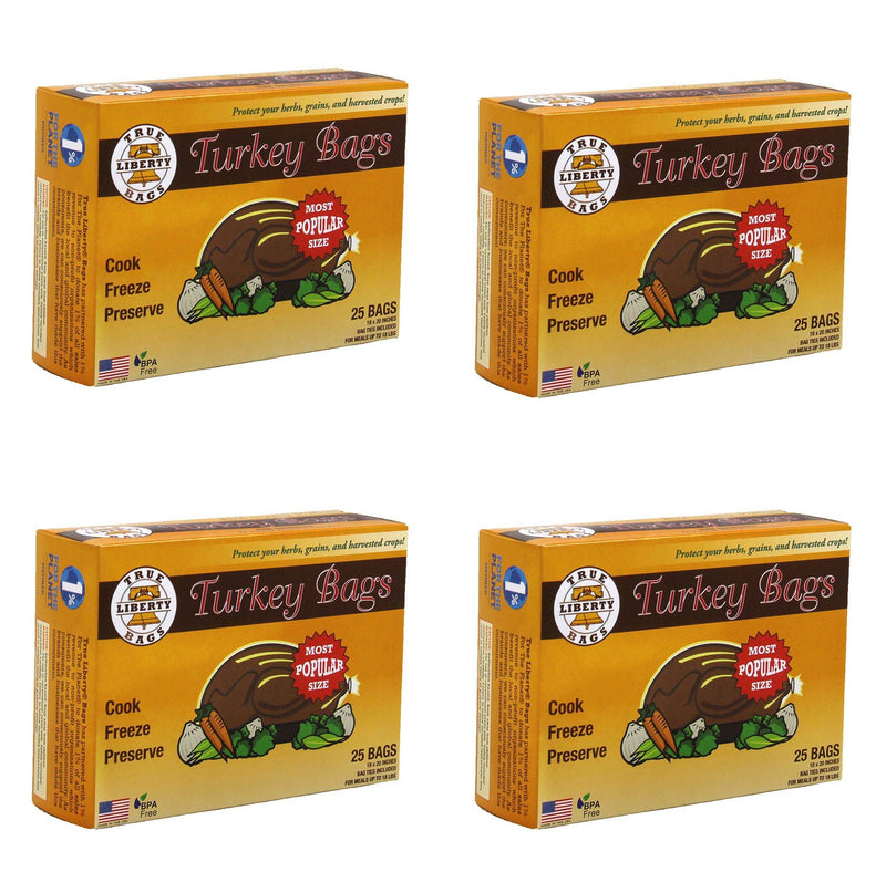 True Liberty Home & Garden Freezer Preservation Turkey Bags, 4 25-Packs | TLBT25