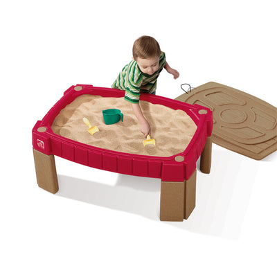 Step2 Kids Naturally Playful Raised Lidded Sand Table with Accessory (Open Box)