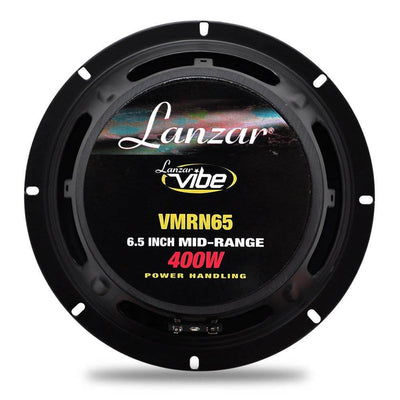 Lanzar Vibe Series 400-Watt 6.5-Inch Mid-Range Car Audio Speaker, Black | VMRN65