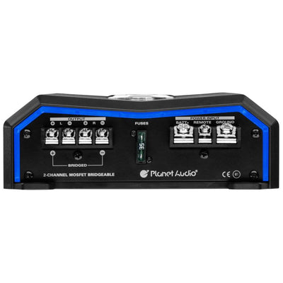 Planet Audio 1200W 2 Channel Full Range Class A/B MOSFET Amplifier | PL1200.2