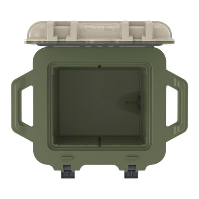 OtterBox Venture Heavy Duty Outdoor Camping Fishing Cooler 25-Quarts, Tan/Green