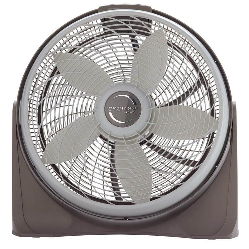 Lasko 20 Inch Cyclone Floor or Wall Mounted Pivoting Fan w/Remote, Gray (2 Pack)