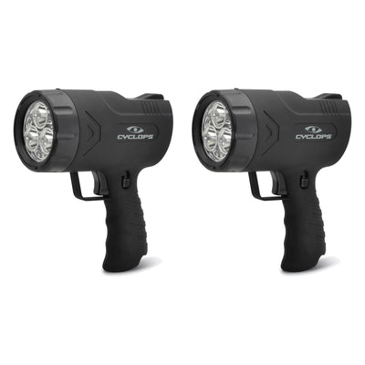 Cyclops Sirius 500 Lumen 6 LED Light Long Range Handheld Spotlight, 2 Pack